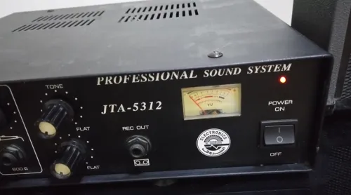 Still image from YouTube video showing a similar Electronics e-shaped logo with AL SHOROOQ printed in the center of it.